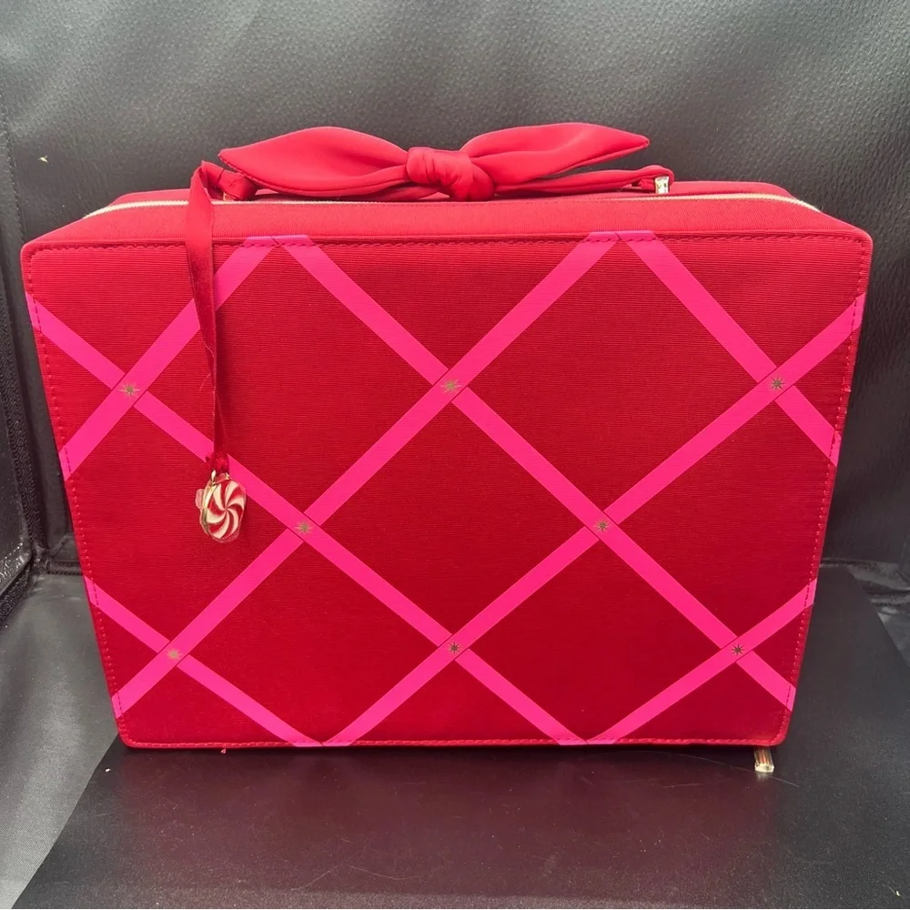 Estée Lauder Cosmetic Case Red with pink diamond style design